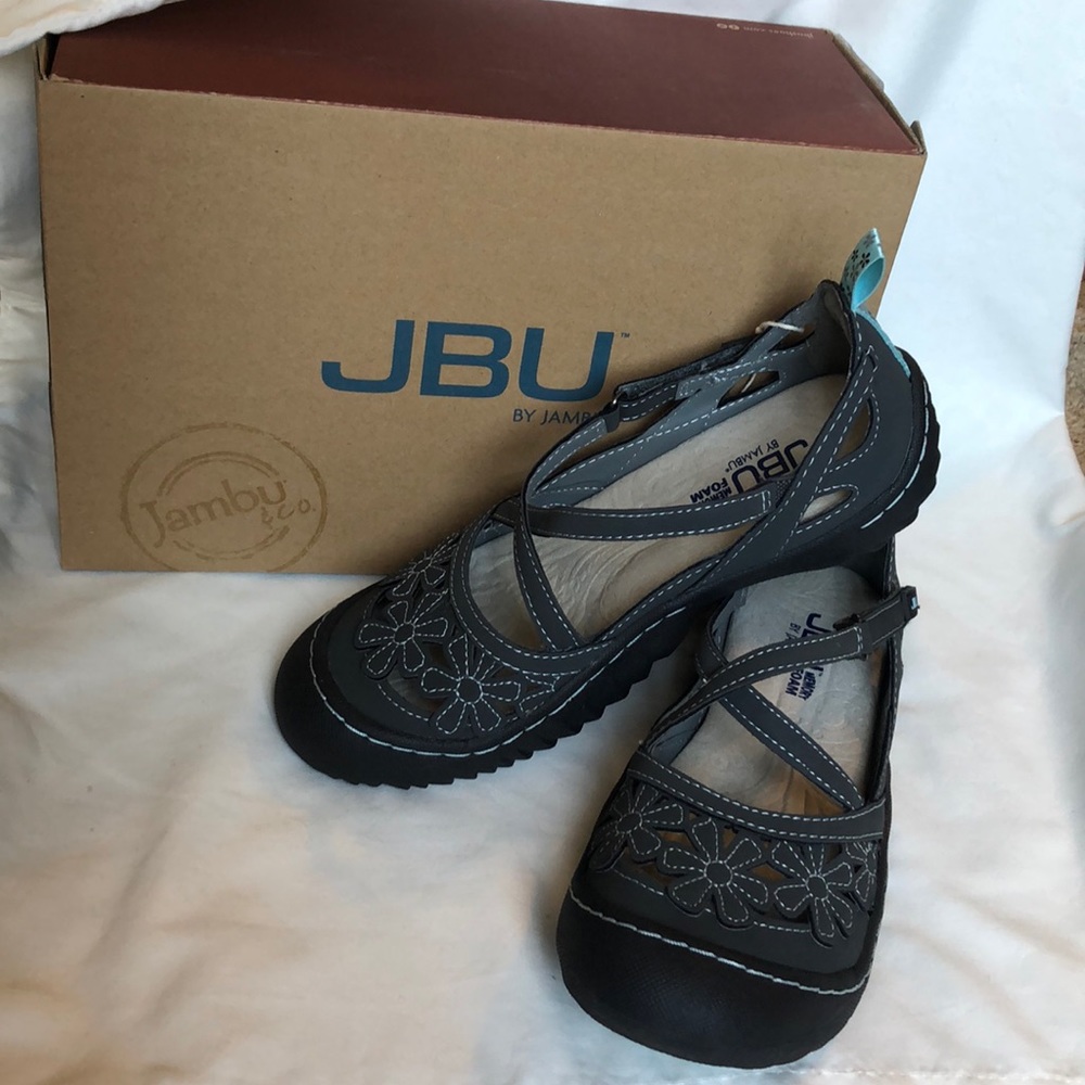 JBU by Jambu Blossom sandals in charcoal gray NWB